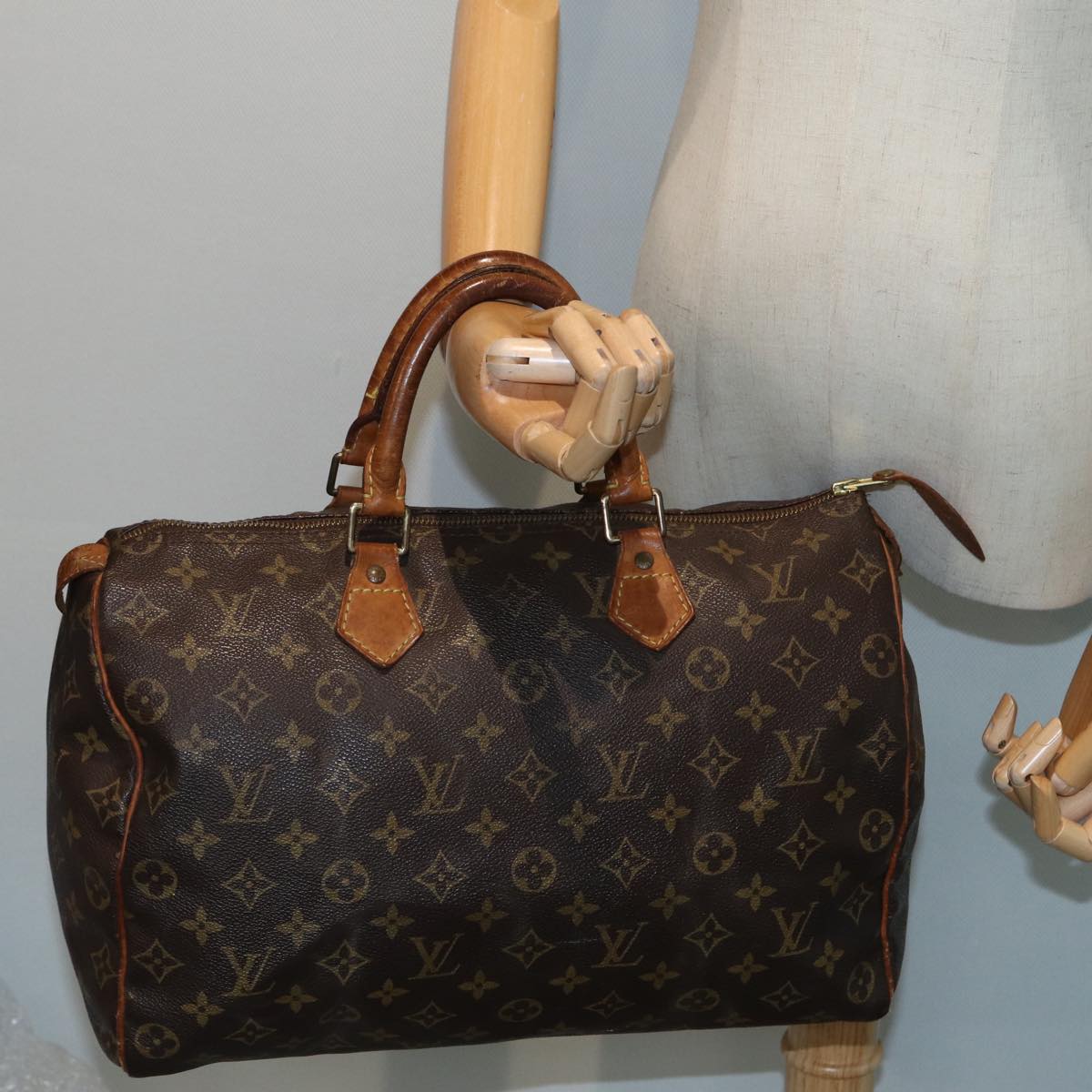 LOUIS VUITTON Monogram Speedy 35 Hand Bag M41524 LV 83376