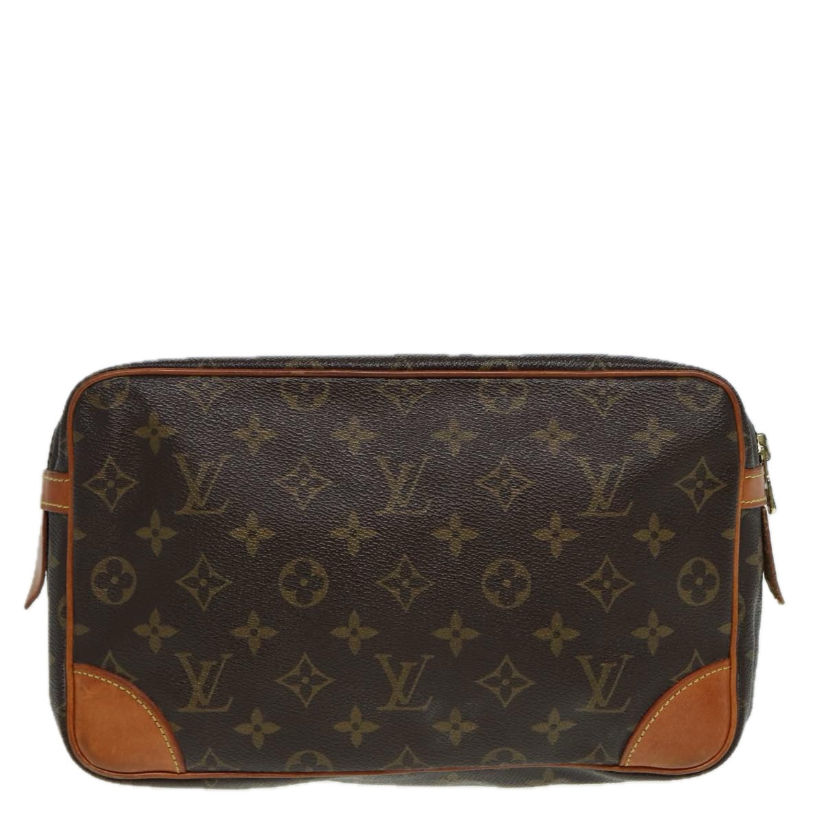 LOUIS VUITTON Monogram Compiegne 28 Clutch Bag M51845 LV 83378