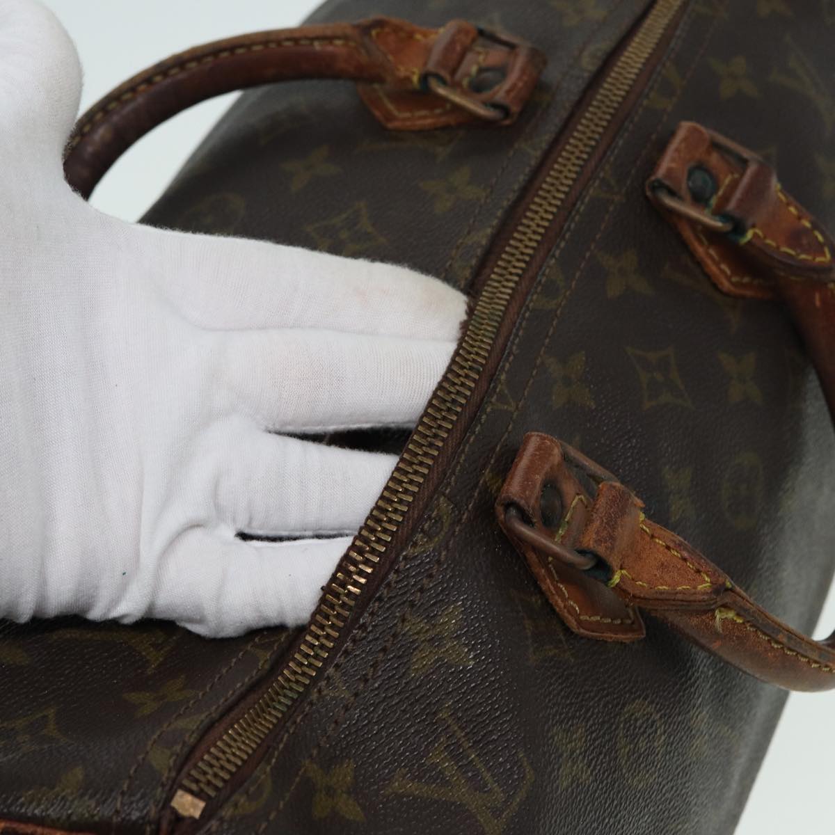 LOUIS VUITTON Monogram Speedy 35 Hand Bag M41524 LV 83394