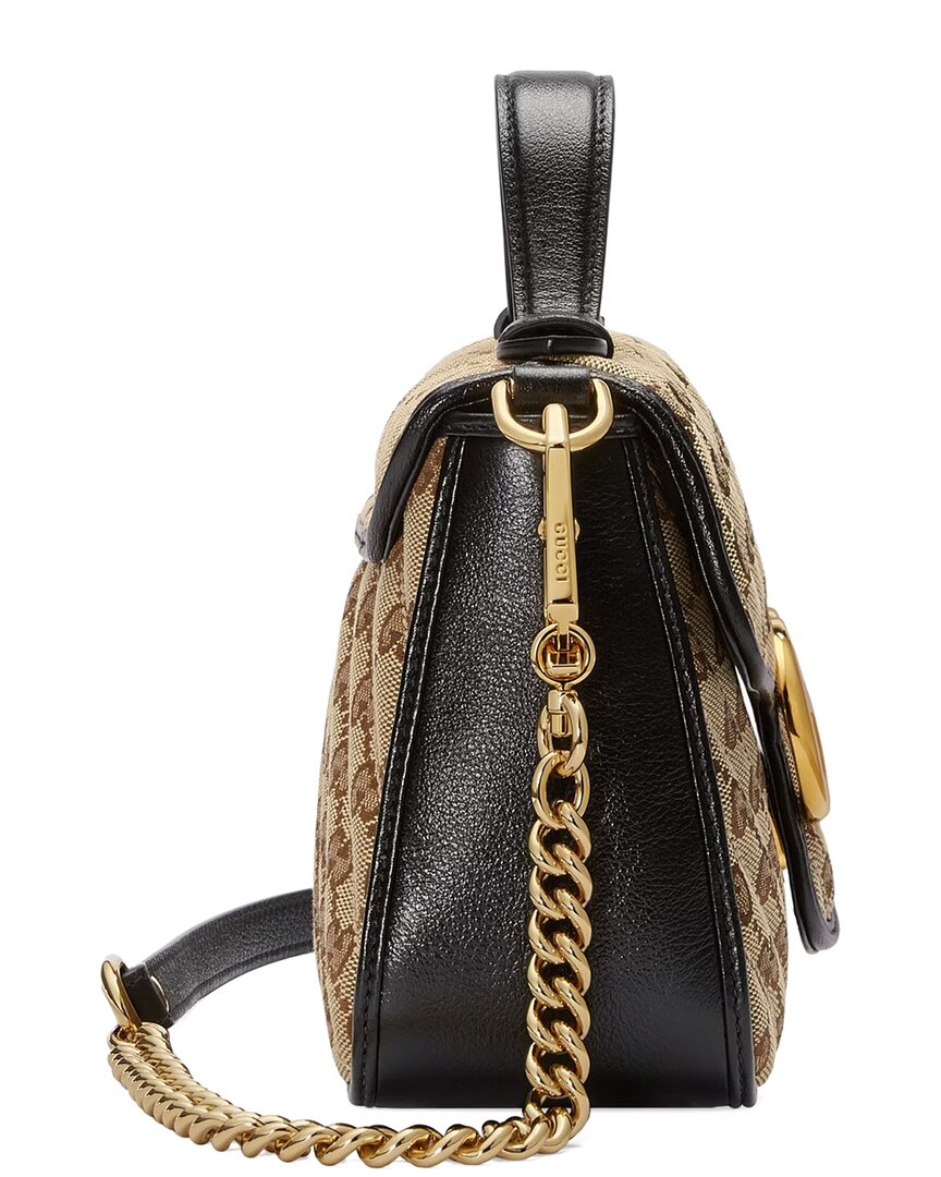 Gucci GG Marmont Mini Canvas & Leather Top Handle Shoulder Bag