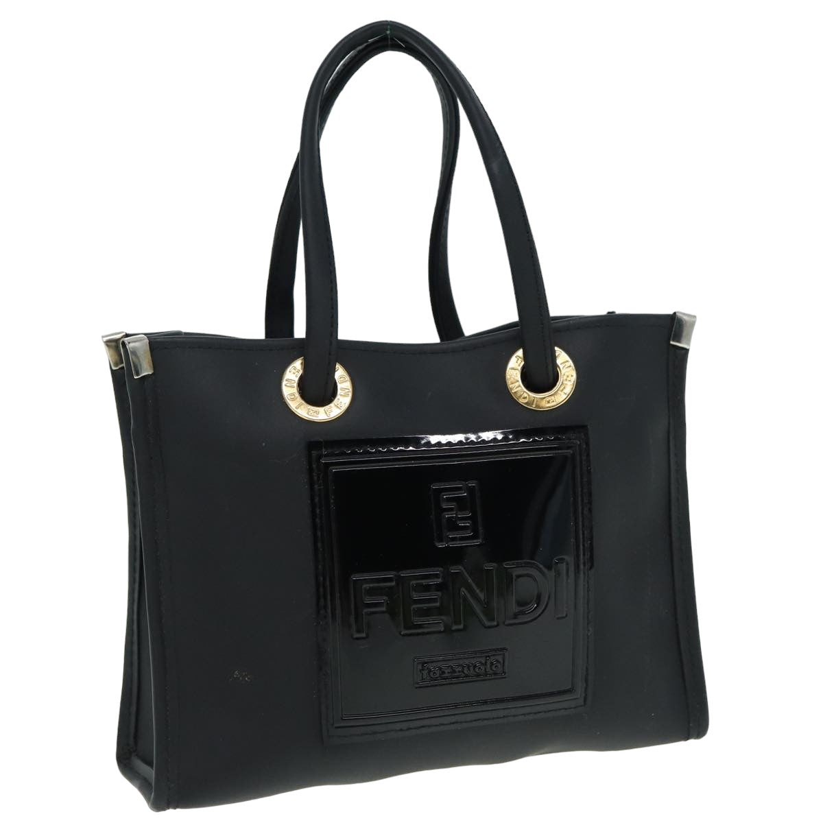 Luxury Fendi Hand Pouch Vinyl Black83410