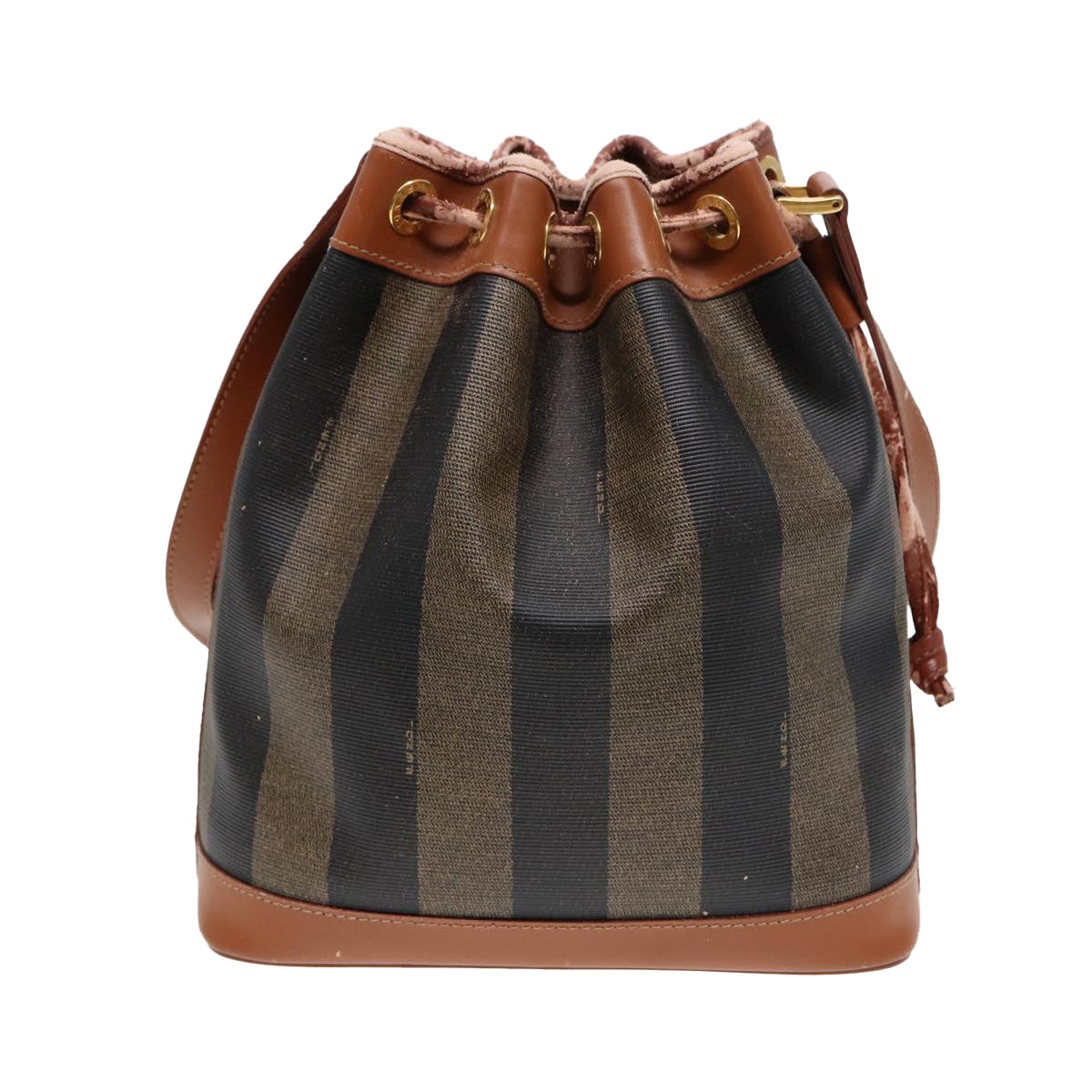 Luxury Fendi Pecan Canvas Shoulder Bag Brown Black83448