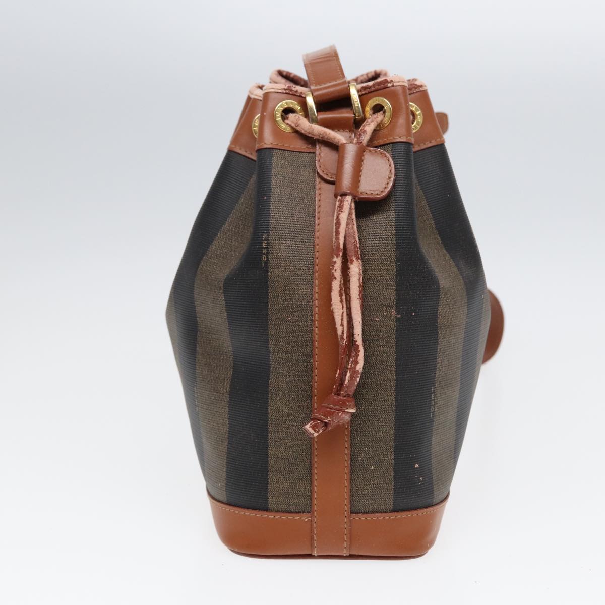 Luxury Fendi Pecan Canvas Shoulder Bag Brown Black83448