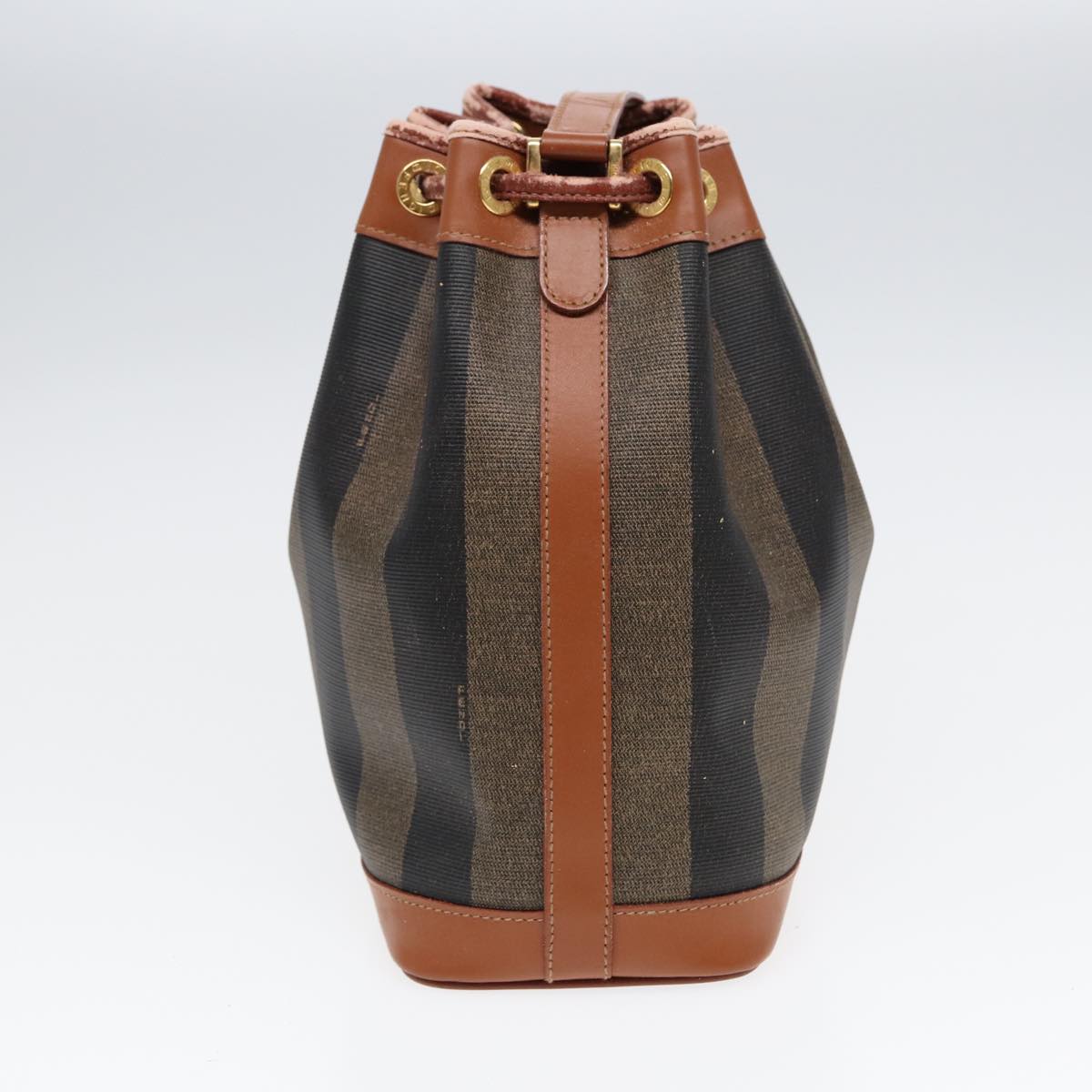 Luxury Fendi Pecan Canvas Shoulder Bag Brown Black83448