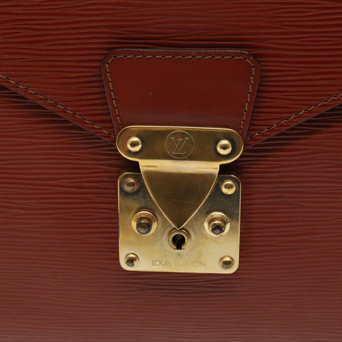 LOUIS VUITTON Epi Serviette Conseiller Briefcase Brown M54423 LV 83460