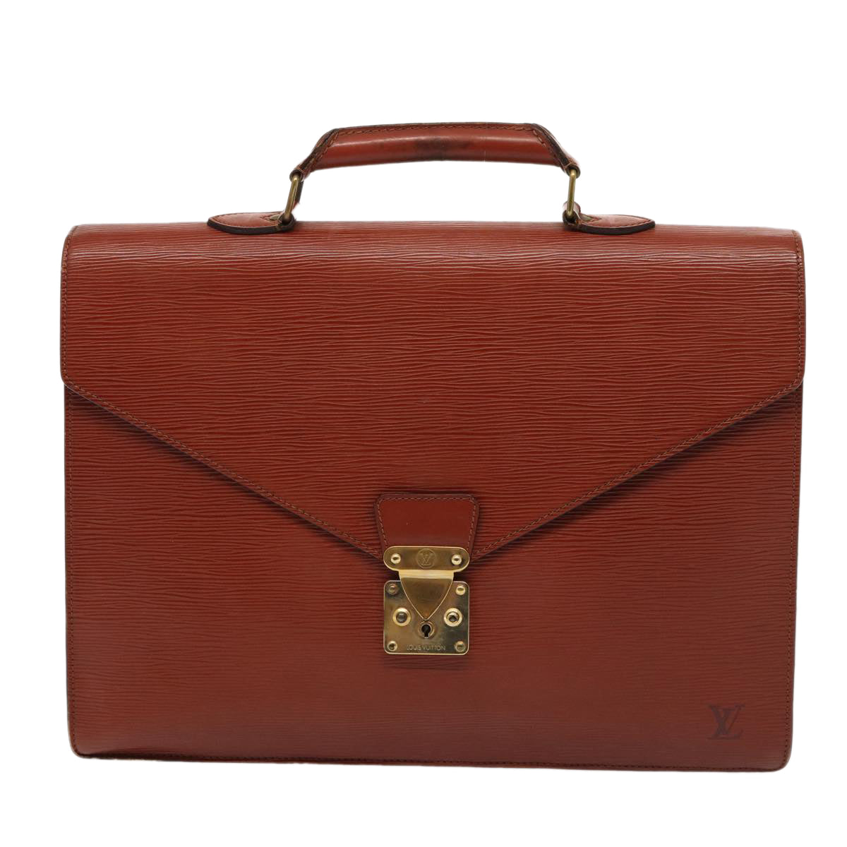 LOUIS VUITTON Epi Serviette Conseiller Briefcase Brown M54423 LV 83460