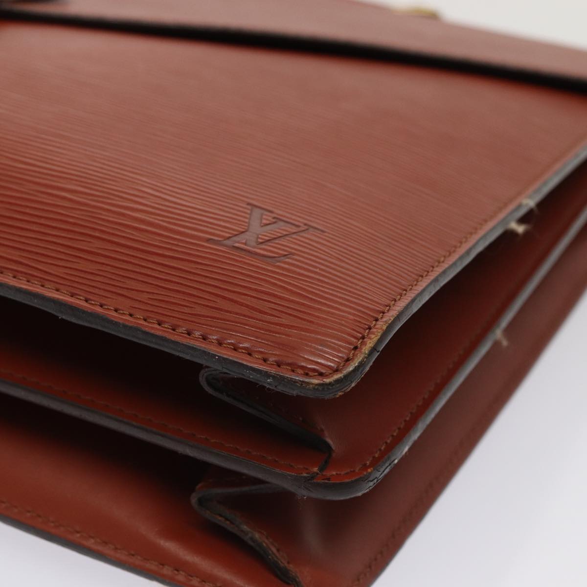 LOUIS VUITTON Epi Serviette Conseiller Briefcase Brown M54423 LV 83460