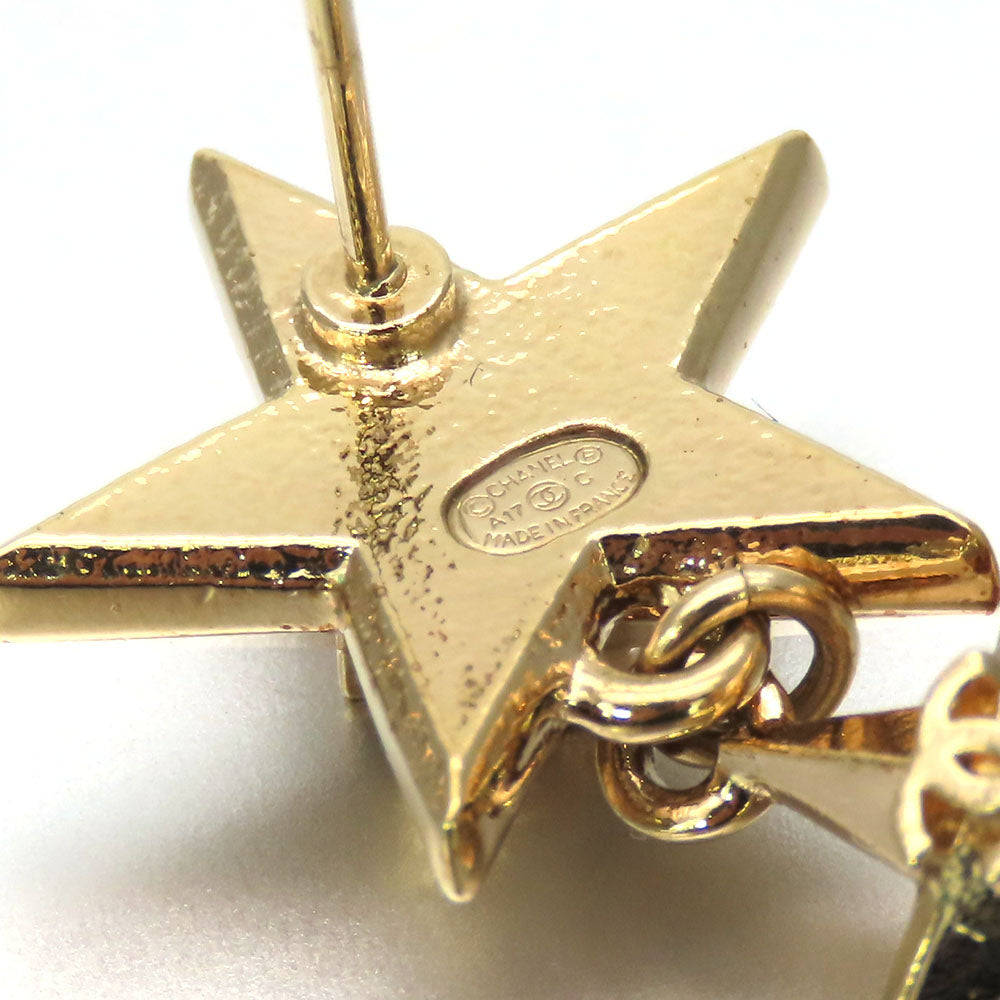 Chanel Triple Star COCO Mark Metal Earrings
