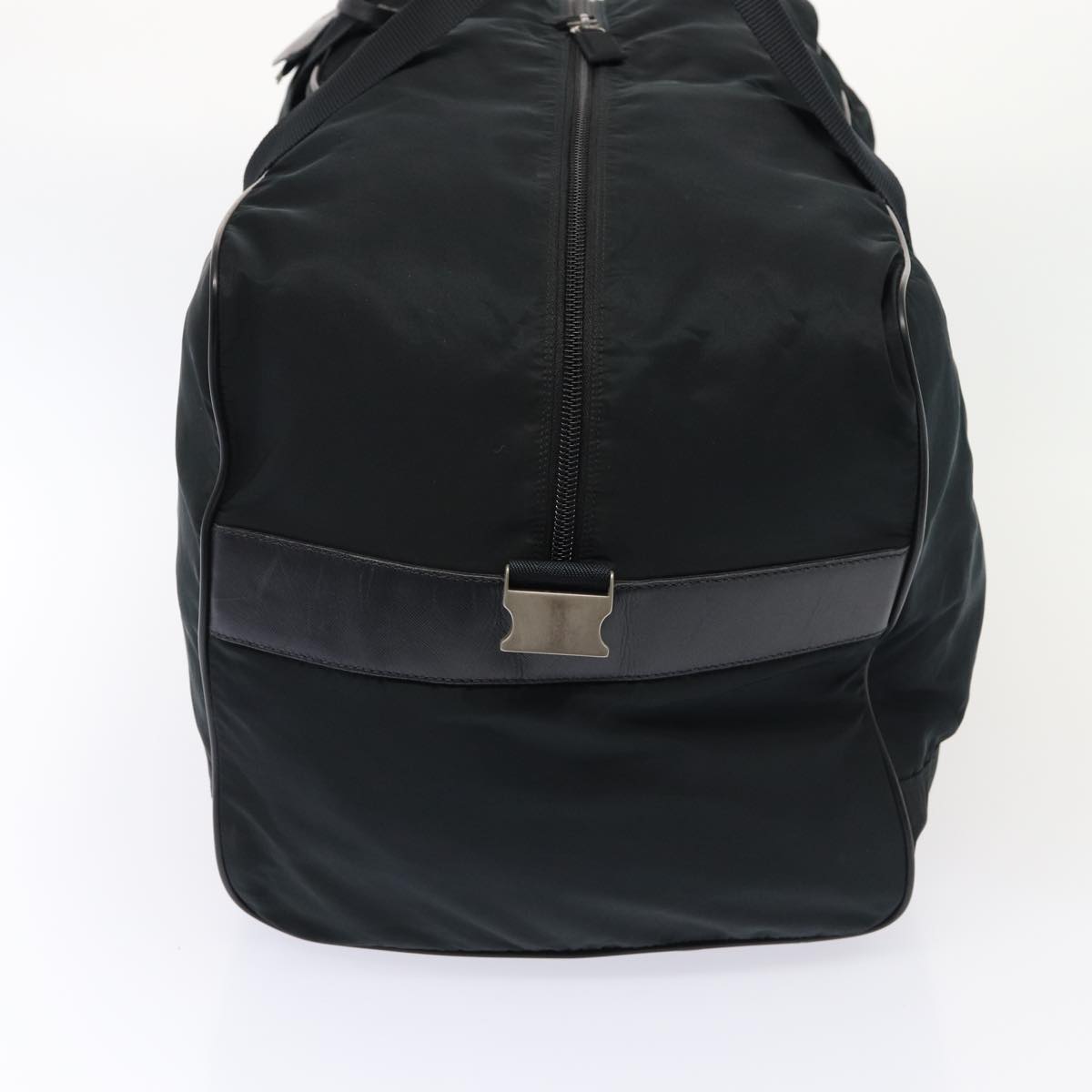 Luxury Prada Boston Bag Nylon Black Silver  83519