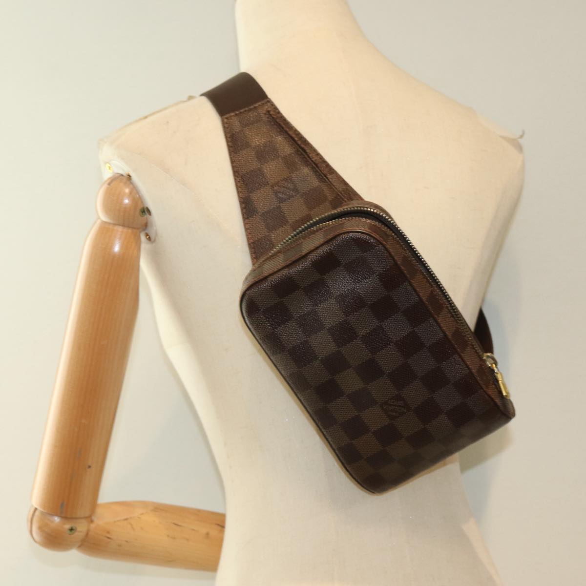 LOUIS VUITTON Damier Ebene Geronimos Shoulder Bag N51994 LV 83522