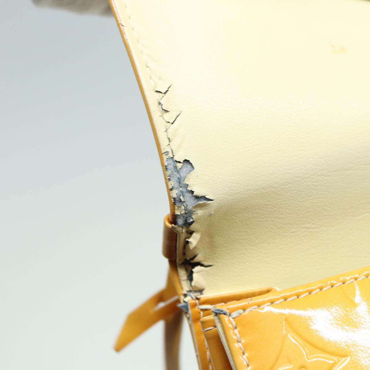 LOUIS VUITTON Monogram Vernis Spring Street Bag Lime Yellow M91068 83528