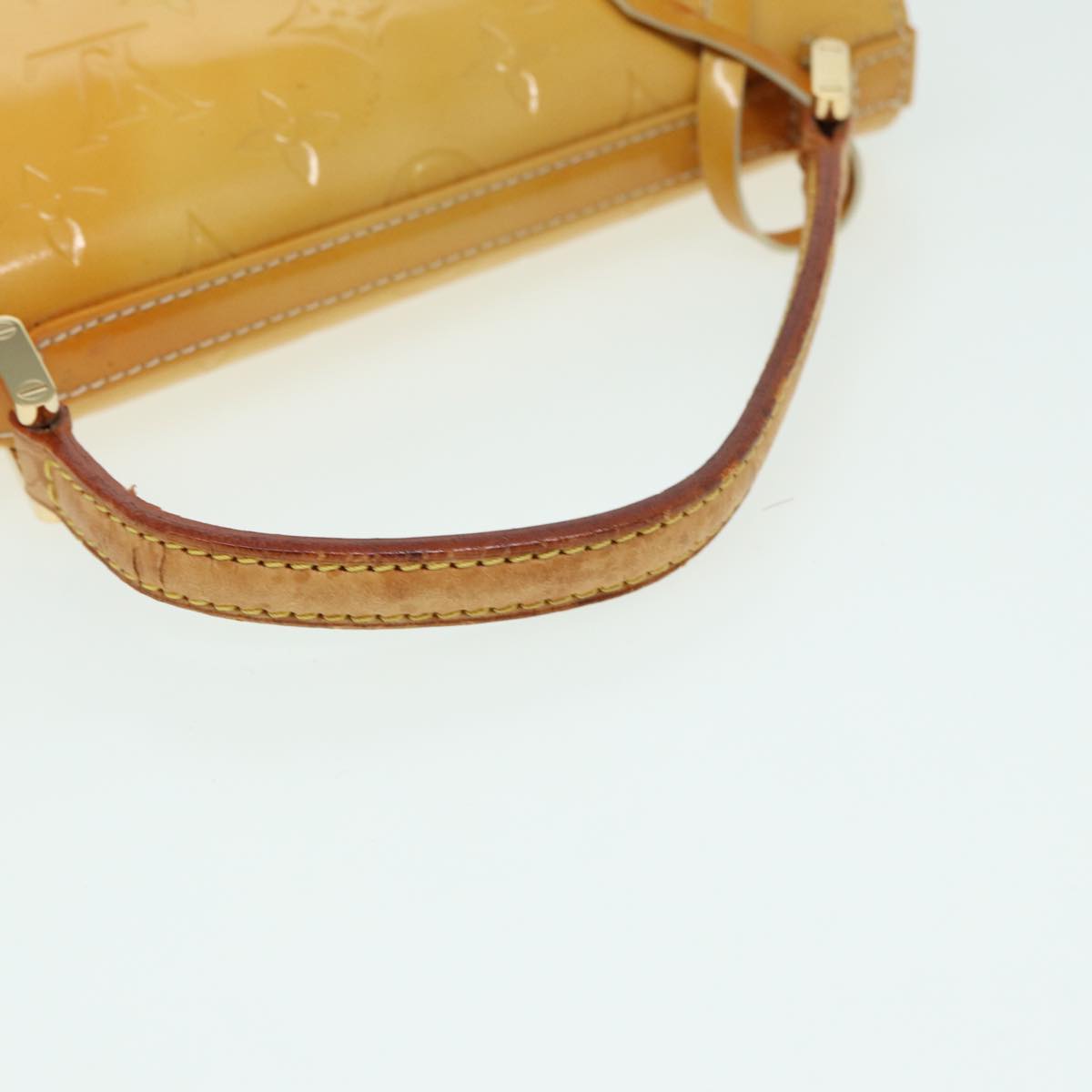 LOUIS VUITTON Monogram Vernis Spring Street Bag Lime Yellow M91068 83528