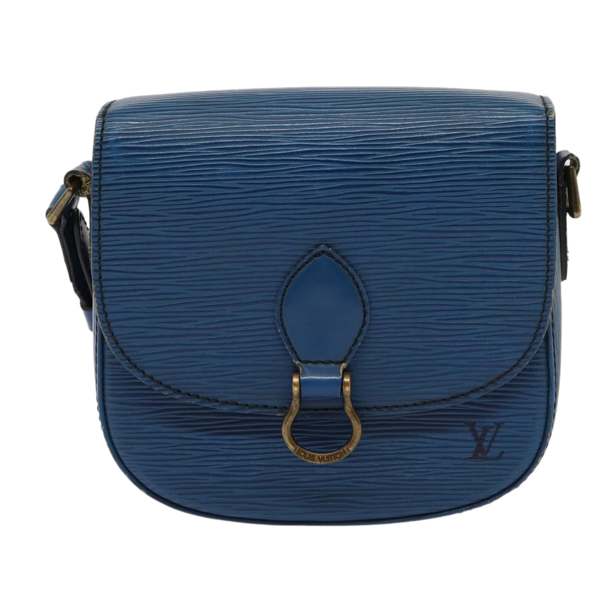 LOUIS VUITTON Epi Saint Cloud PM Shoulder Bag Blue M52195 LV 83534