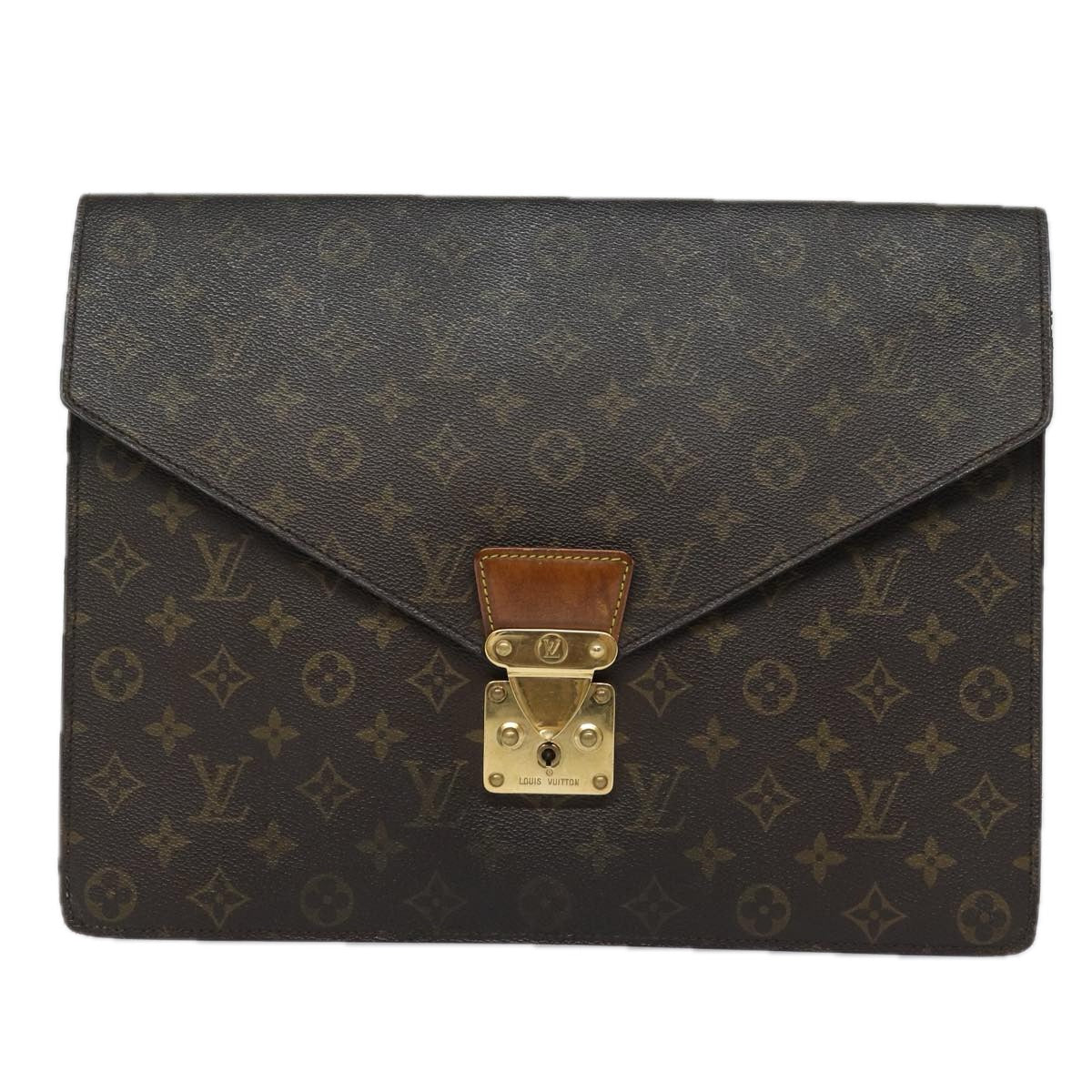 LOUIS VUITTON Monogram Porte Documents Senatur Briefcase M53335 LV 83552