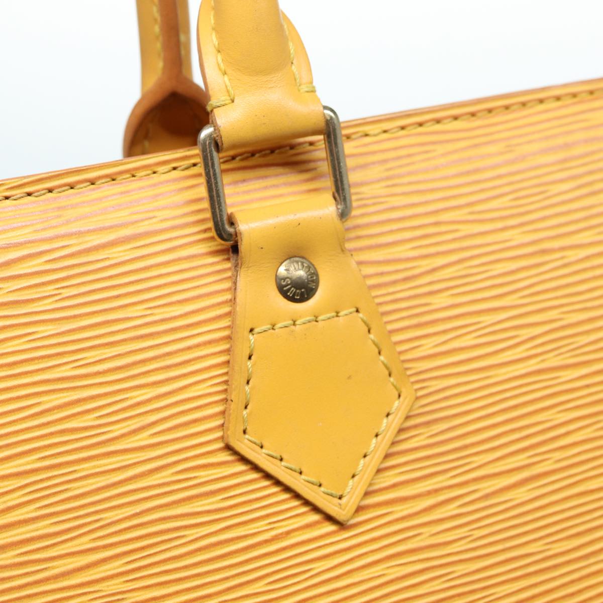 LOUIS VUITTON Epi Sac Plat Hand Bag Yellow M52079 LV 83565