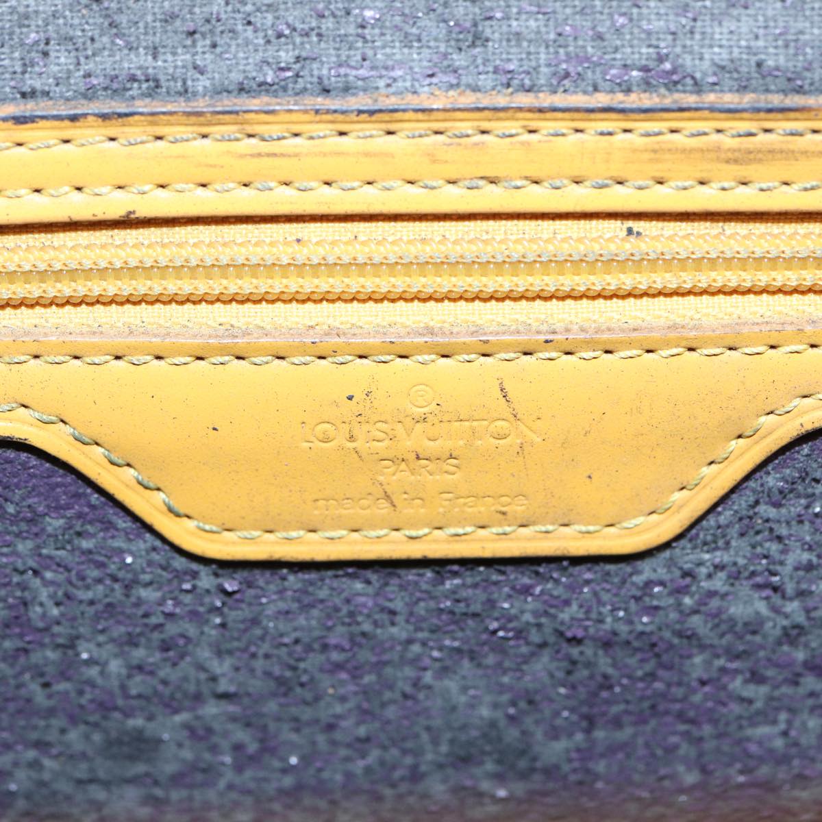 LOUIS VUITTON Epi Sac Plat Hand Bag Yellow M52079 LV 83565