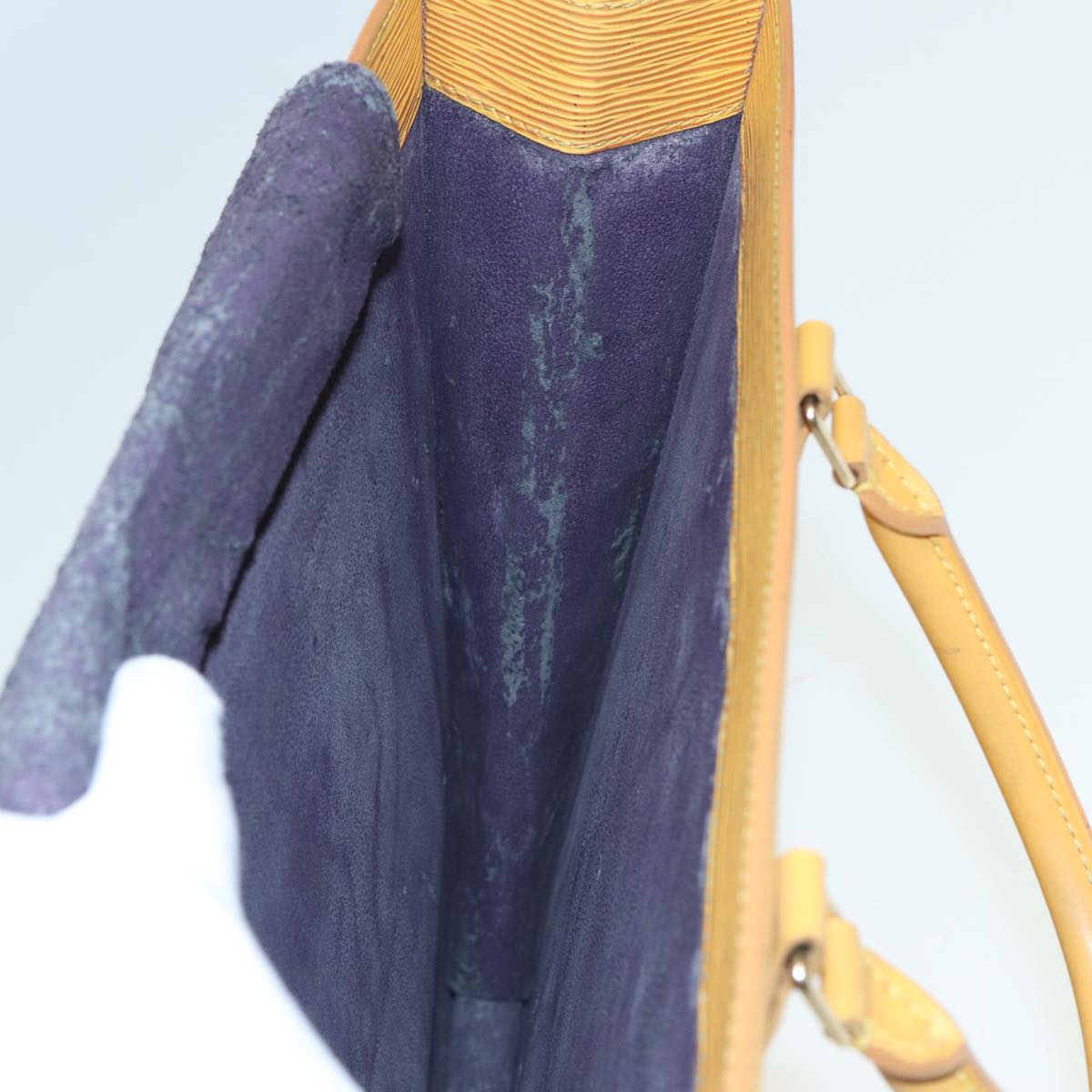 LOUIS VUITTON Epi Sac Plat Hand Bag Yellow M52079 LV 83565