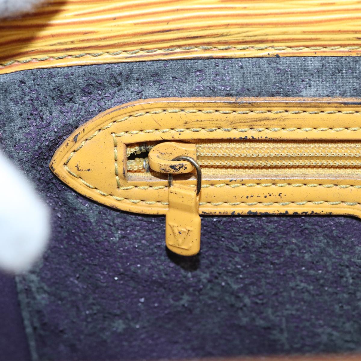 LOUIS VUITTON Epi Sac Plat Hand Bag Yellow M52079 LV 83565