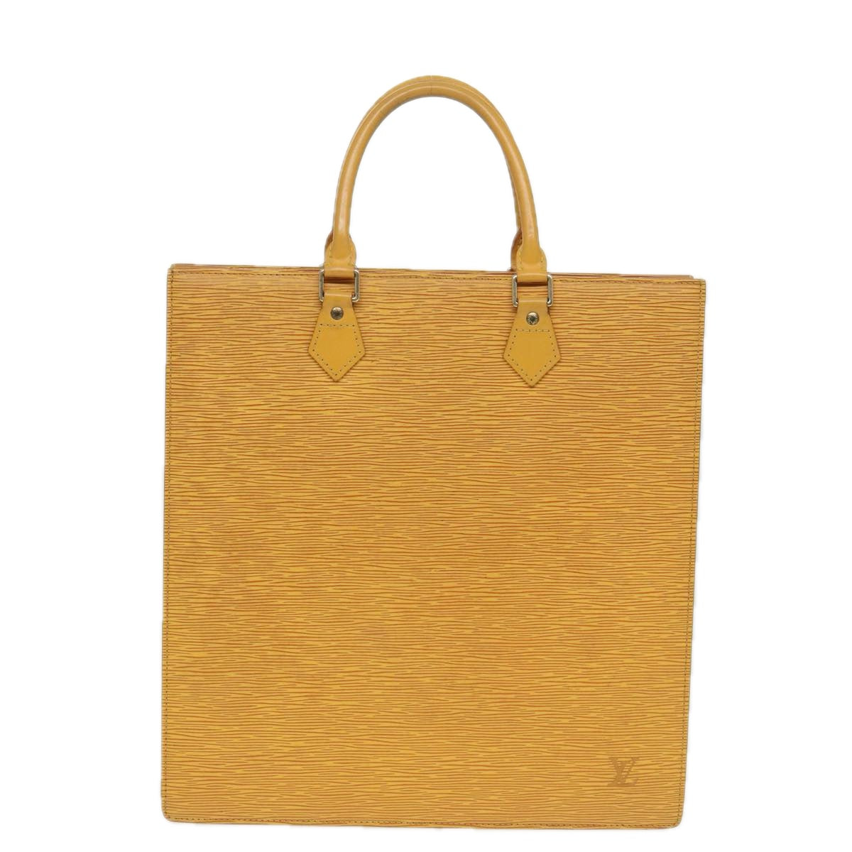 LOUIS VUITTON Epi Sac Plat Hand Bag Yellow M52079 LV 83565
