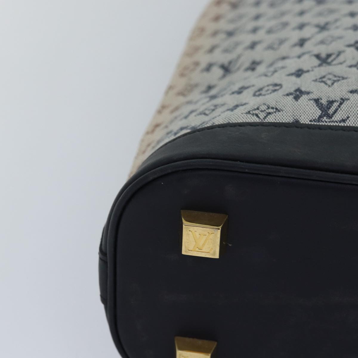 LOUIS VUITTON Monogram Mini Alma Haut Hand Bag Blue M92202 LV 83567