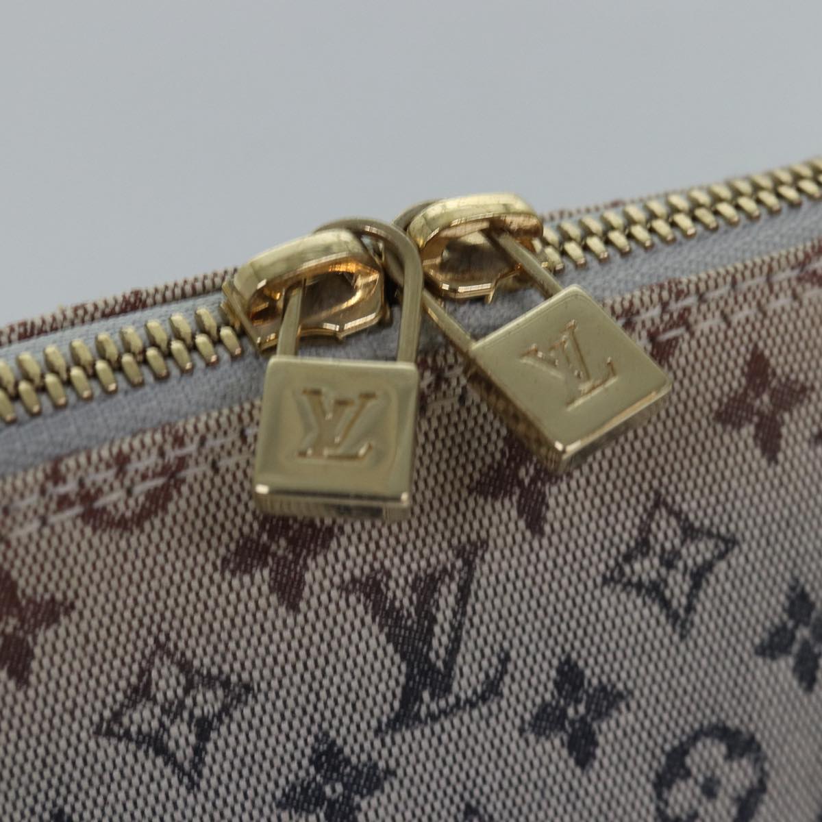 LOUIS VUITTON Monogram Mini Alma Haut Hand Bag Blue M92202 LV 83567
