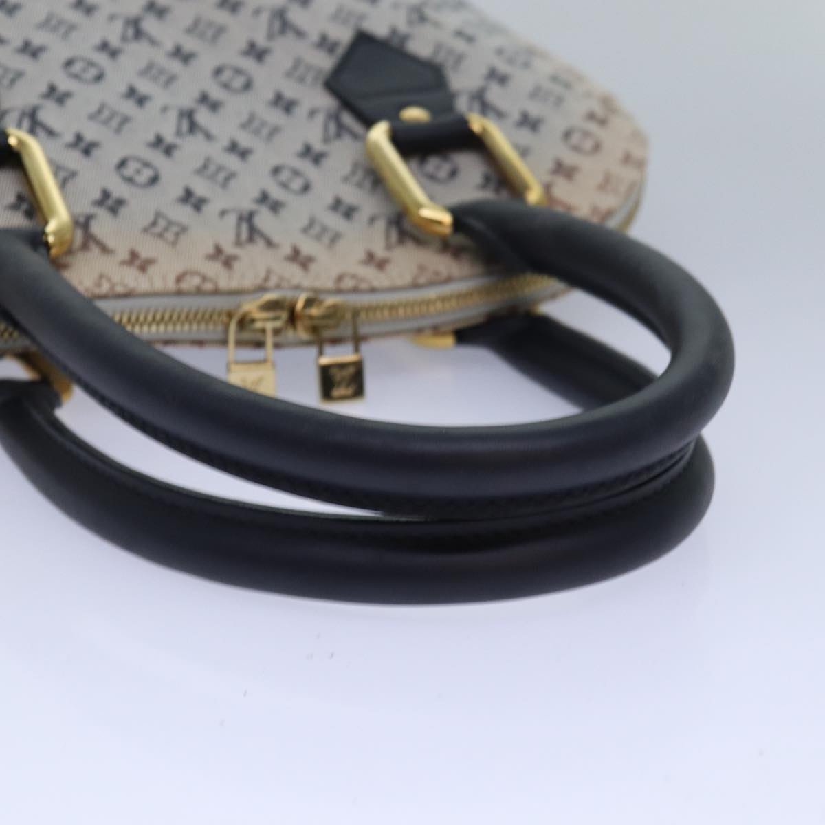 LOUIS VUITTON Monogram Mini Alma Haut Hand Bag Blue M92202 LV 83567