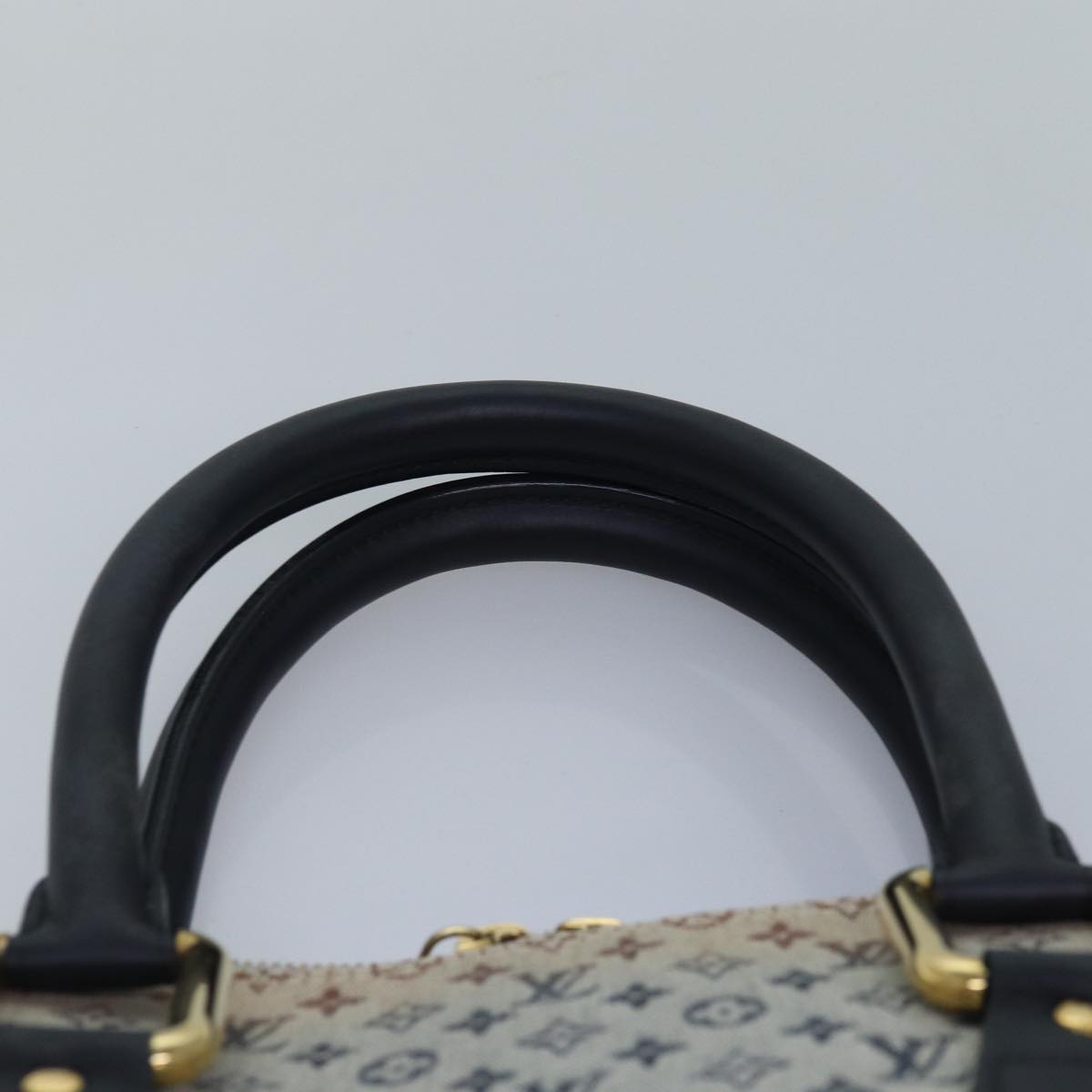 LOUIS VUITTON Monogram Mini Alma Haut Hand Bag Blue M92202 LV 83567
