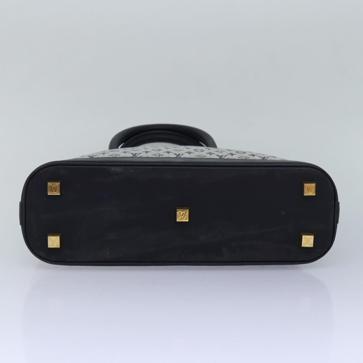 LOUIS VUITTON Monogram Mini Alma Haut Hand Bag Blue M92202 LV 83567