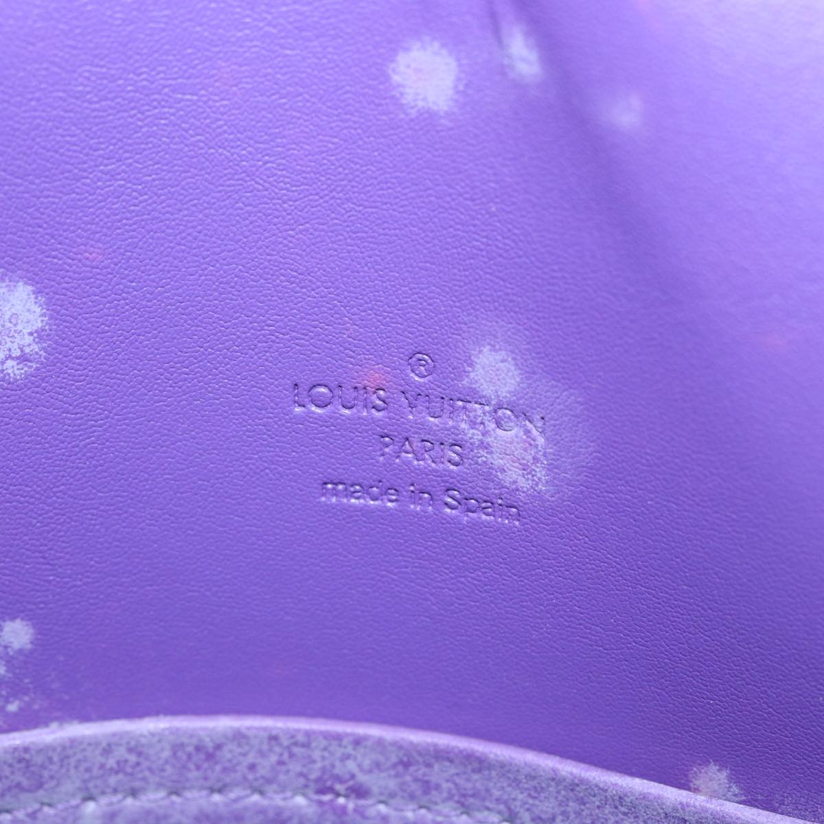 LOUIS VUITTON Monogram Vernis Sutton Hand Bag Purple Viole M91081 LV 83568