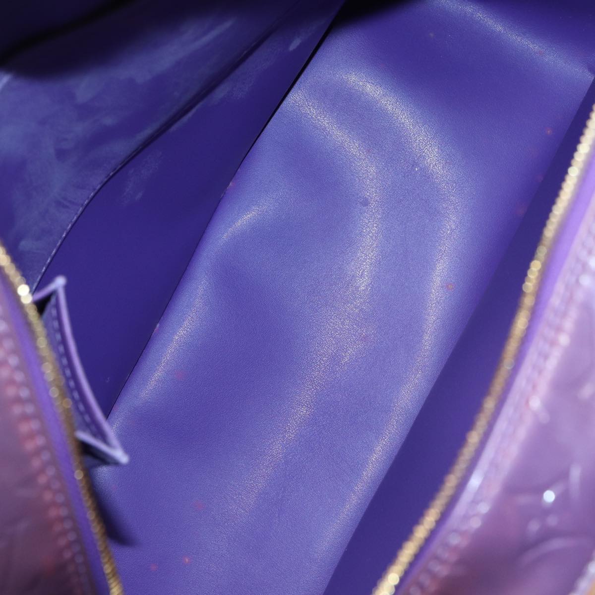 LOUIS VUITTON Monogram Vernis Sutton Hand Bag Purple Viole M91081 LV 83568