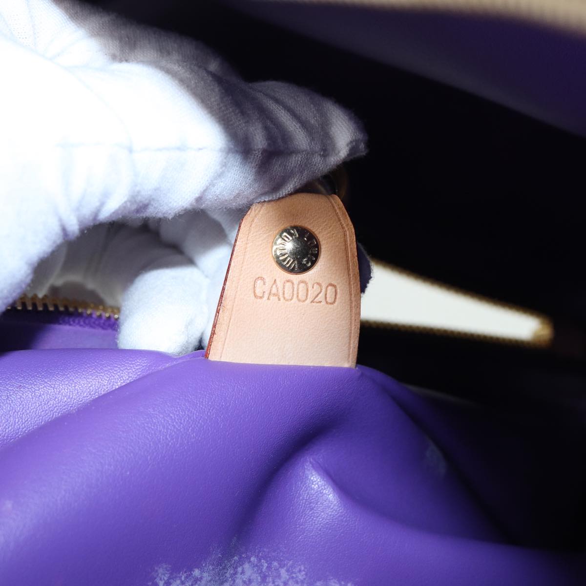 LOUIS VUITTON Monogram Vernis Sutton Hand Bag Purple Viole M91081 LV 83568