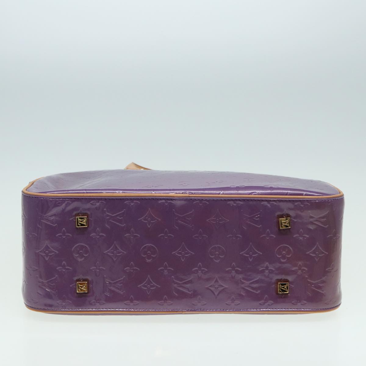 LOUIS VUITTON Monogram Vernis Sutton Hand Bag Purple Viole M91081 LV 83568
