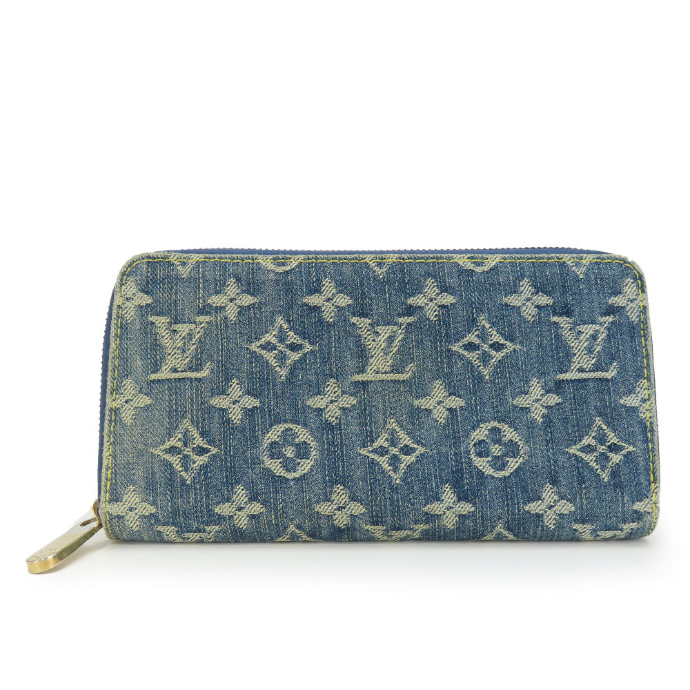 Louis Vuitton Zippy Wallet Monogram Denim Leather