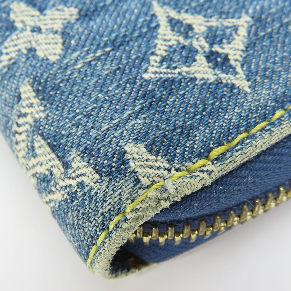 Louis Vuitton Zippy Wallet Monogram Denim Leather