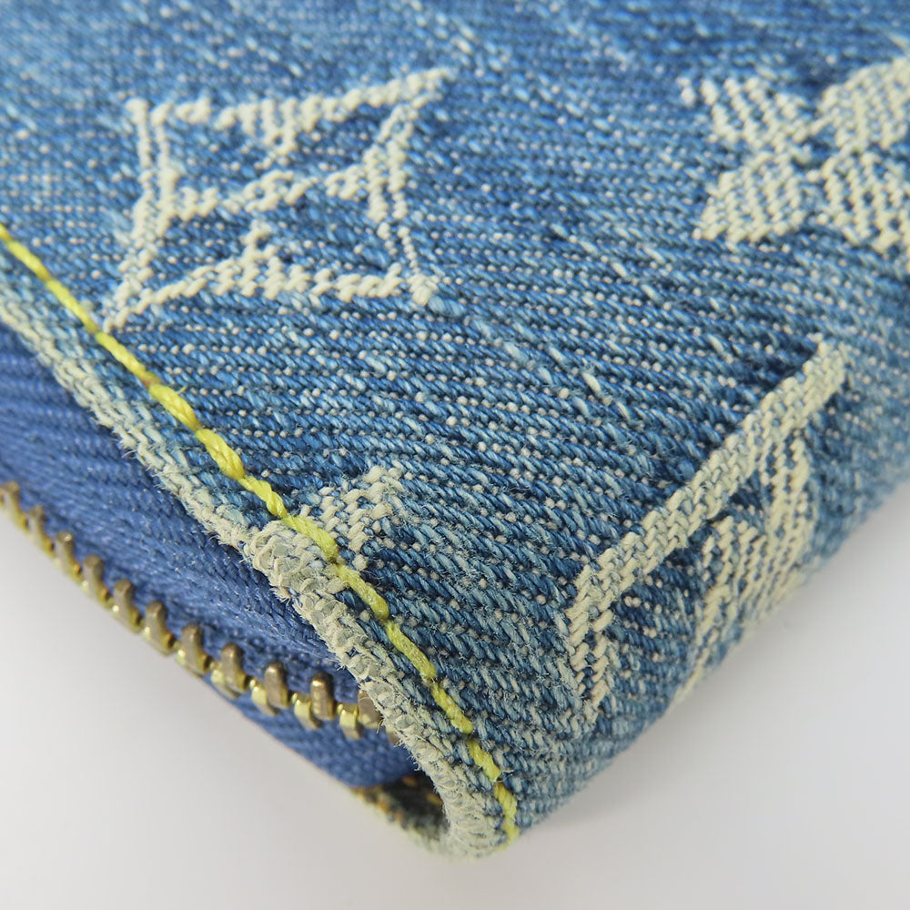 Louis Vuitton Zippy Wallet Monogram Denim Leather