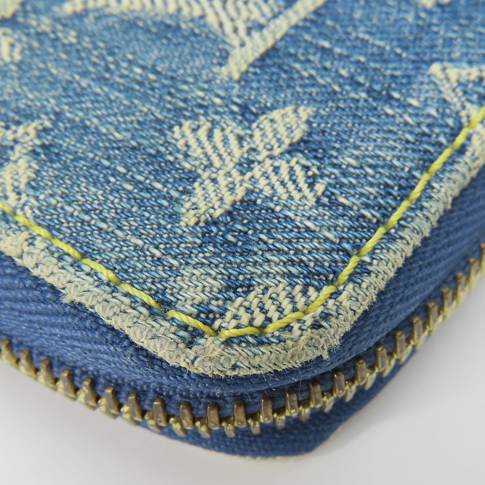 Louis Vuitton Zippy Wallet Monogram Denim Leather