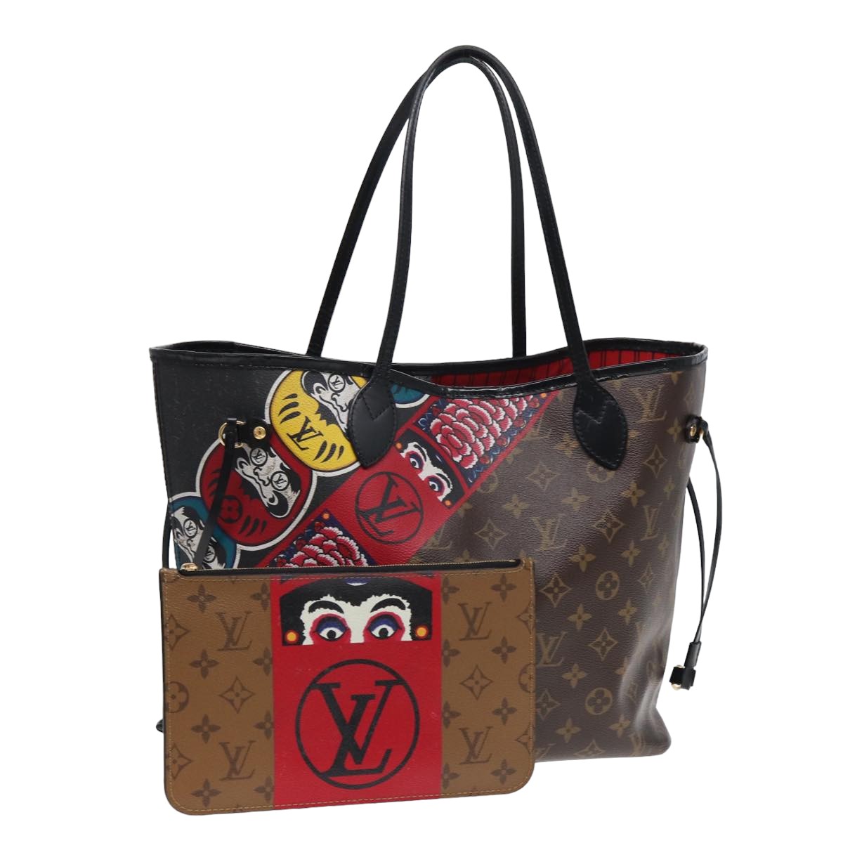 LOUIS VUITTON Monogram Yamamoto Hirosai Neverfull MM Tote Bag M43499 83570A