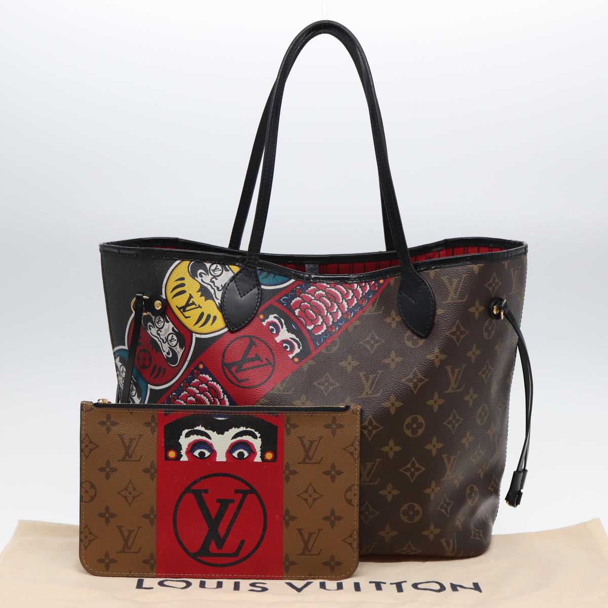 LOUIS VUITTON Monogram Yamamoto Hirosai Neverfull MM Tote Bag M43499 83570A