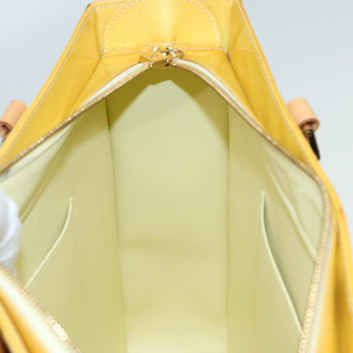 LOUIS VUITTON Monogram Vernis Columbus Tote Bag Yellow M91047 LV 83616