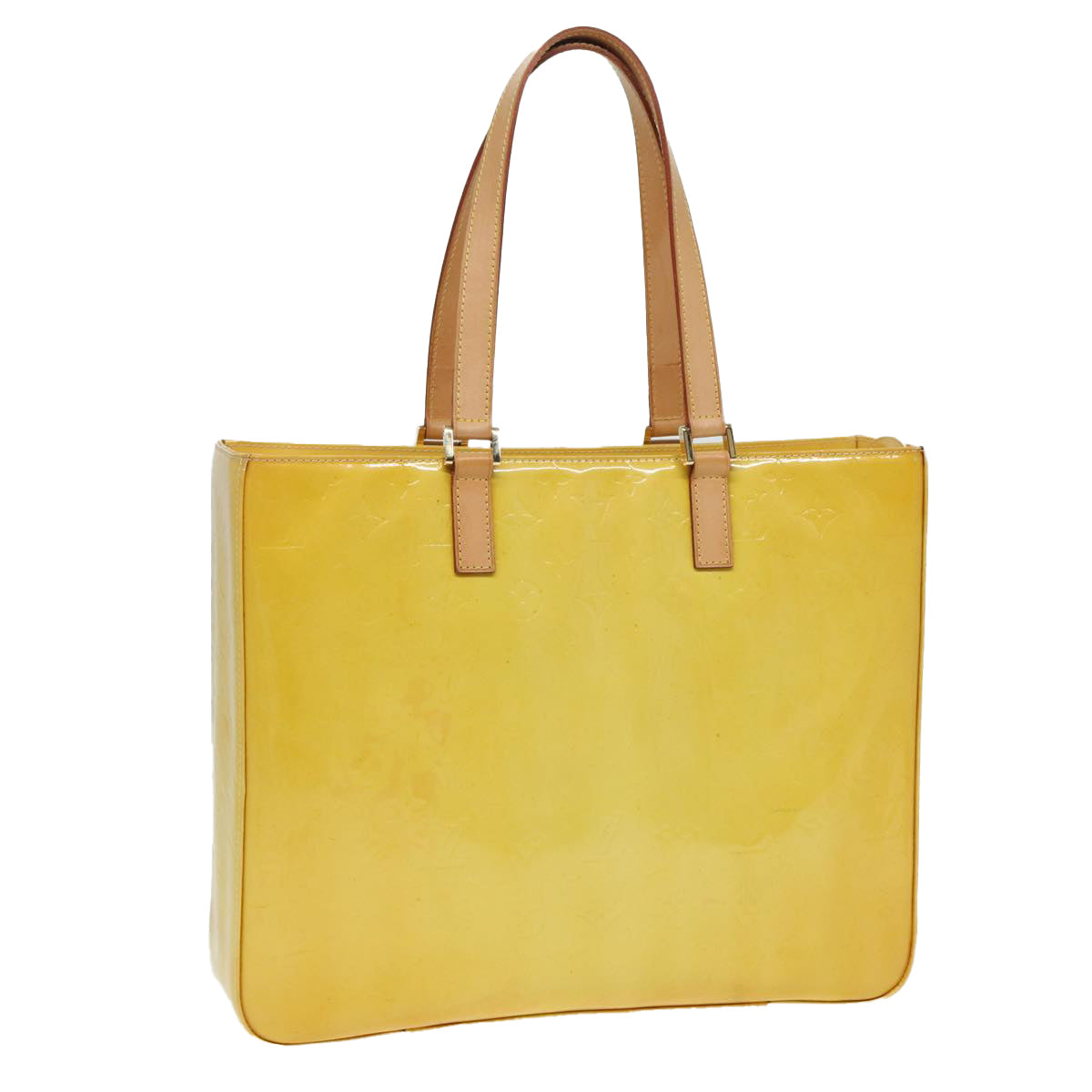 LOUIS VUITTON Monogram Vernis Columbus Tote Bag Yellow M91047 LV 83616