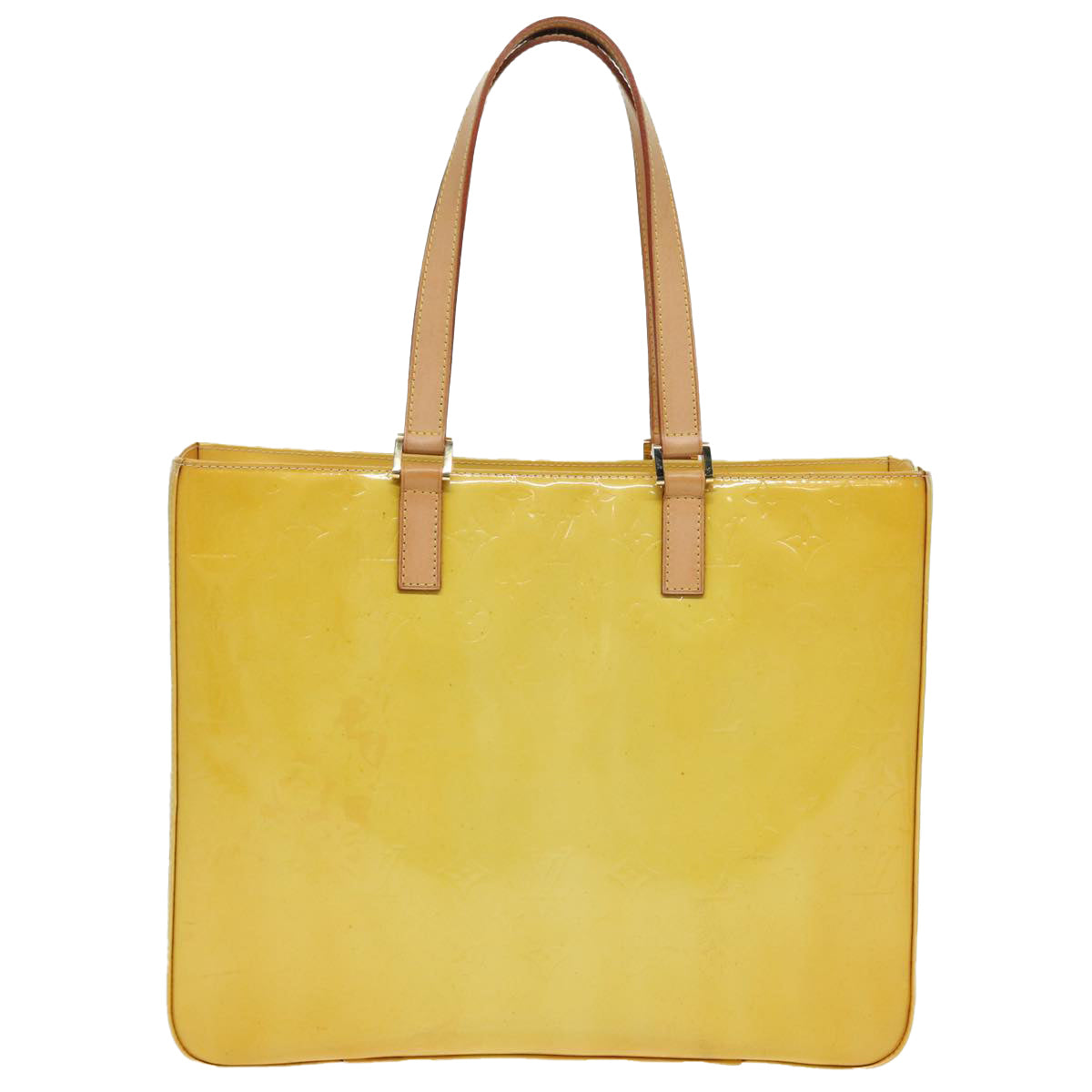 LOUIS VUITTON Monogram Vernis Columbus Tote Bag Yellow M91047 LV 83616