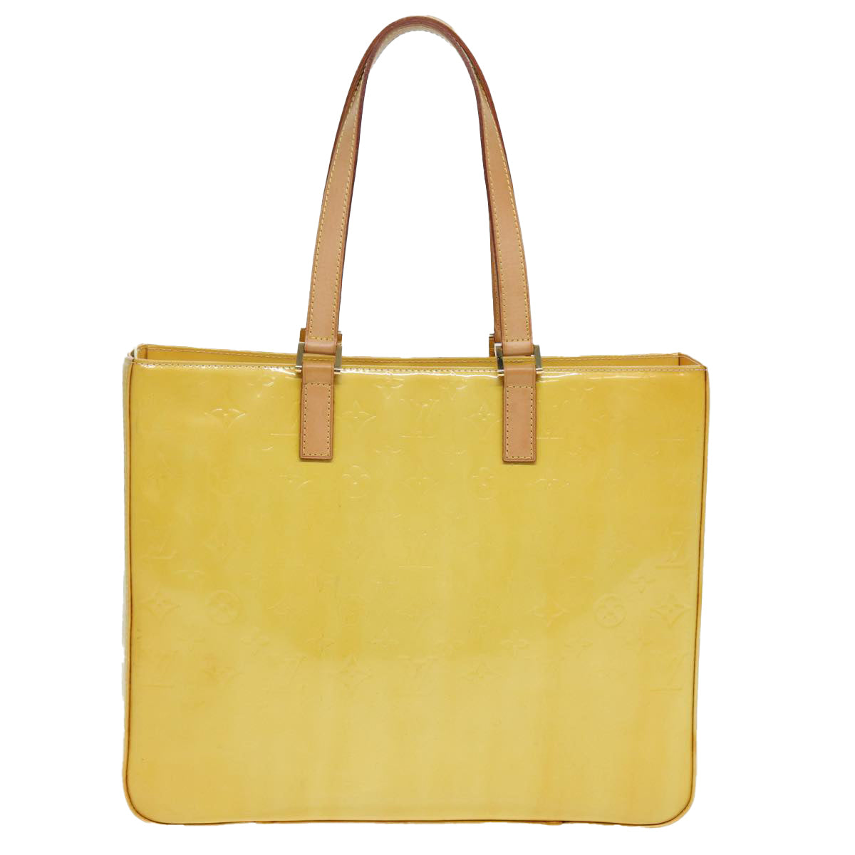 LOUIS VUITTON Monogram Vernis Columbus Tote Bag Yellow M91047 LV 83616