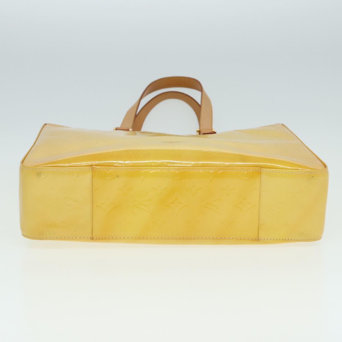 LOUIS VUITTON Monogram Vernis Columbus Tote Bag Yellow M91047 LV 83616