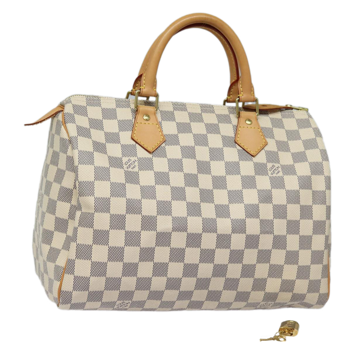 LOUIS VUITTON Damier Azur Speedy 30 Hand Bag N41533 LV 83636A