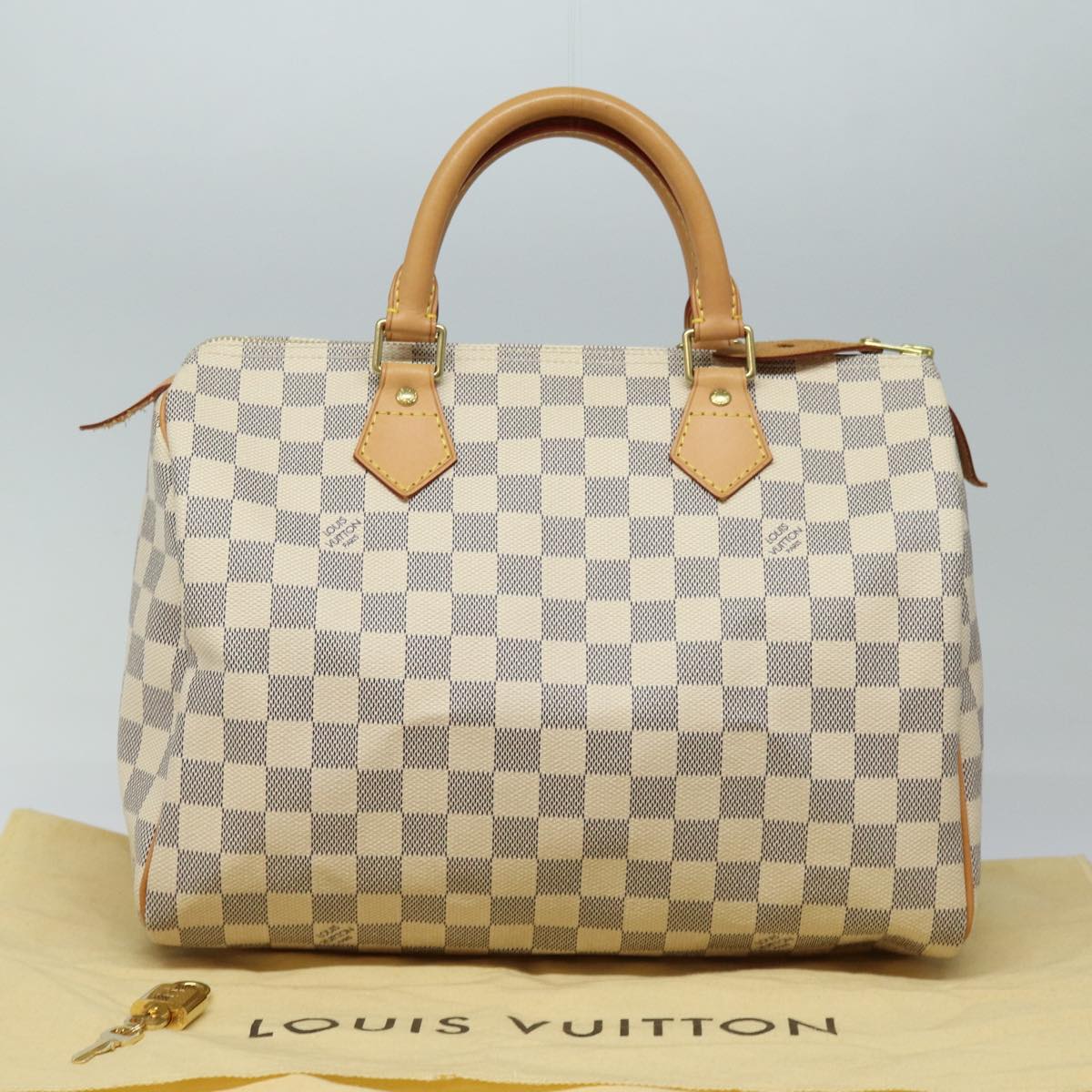 LOUIS VUITTON Damier Azur Speedy 30 Hand Bag N41533 LV 83636A