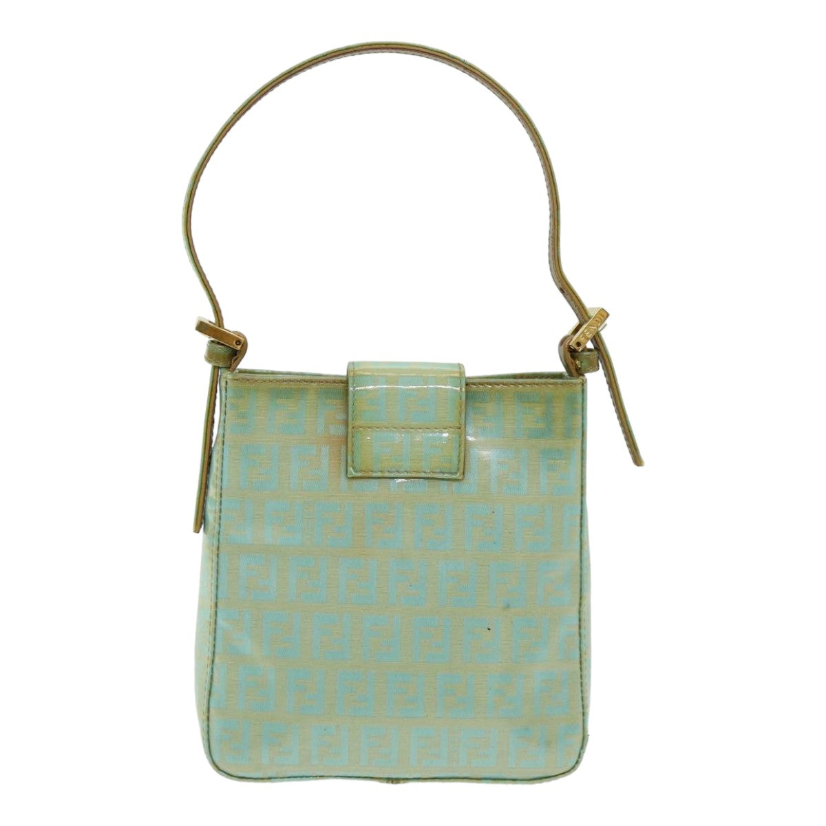Luxury Fendi Zucchino Canvas Mamma Baguette Hand Bag Enamel83669
