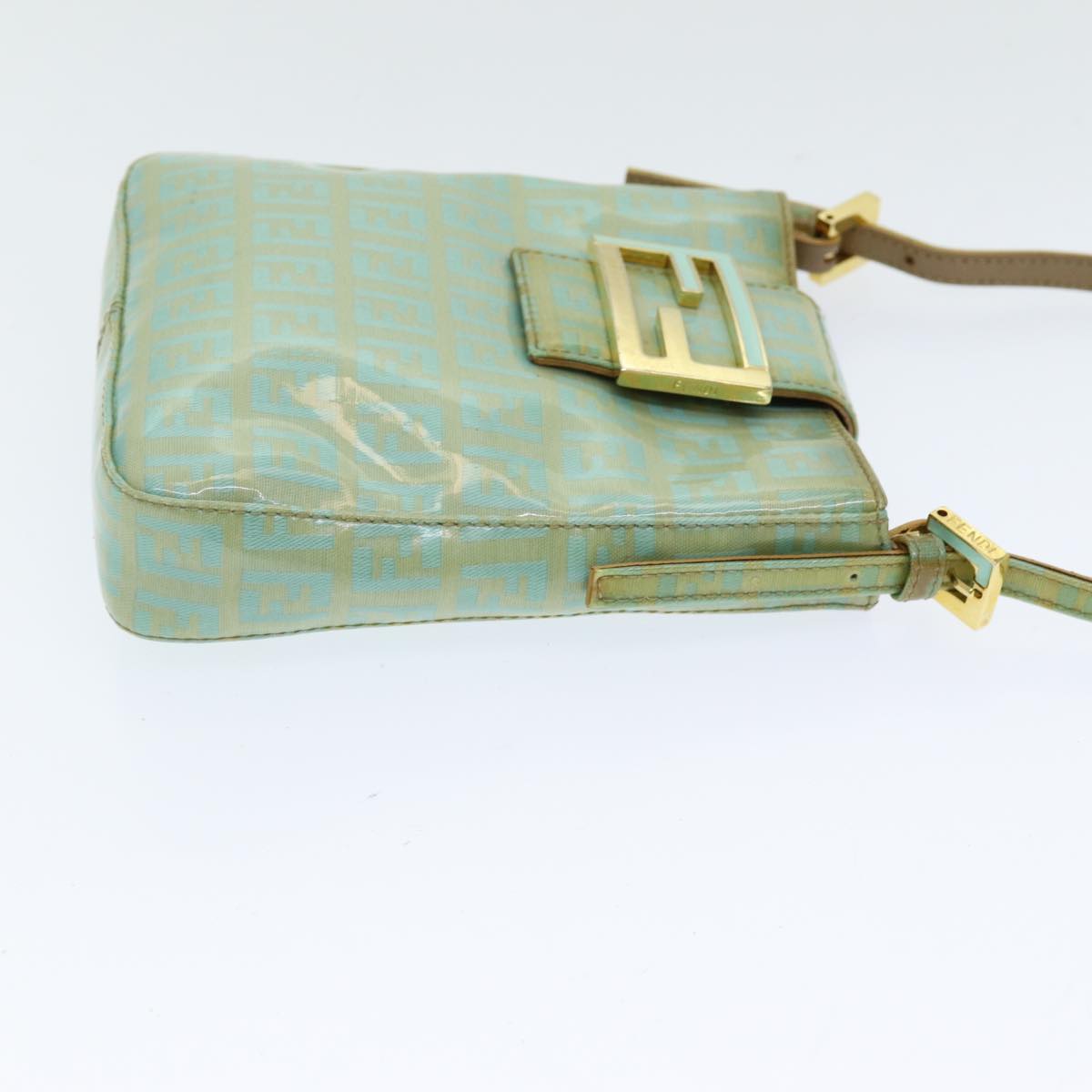 Luxury Fendi Zucchino Canvas Mamma Baguette Hand Bag Enamel83669