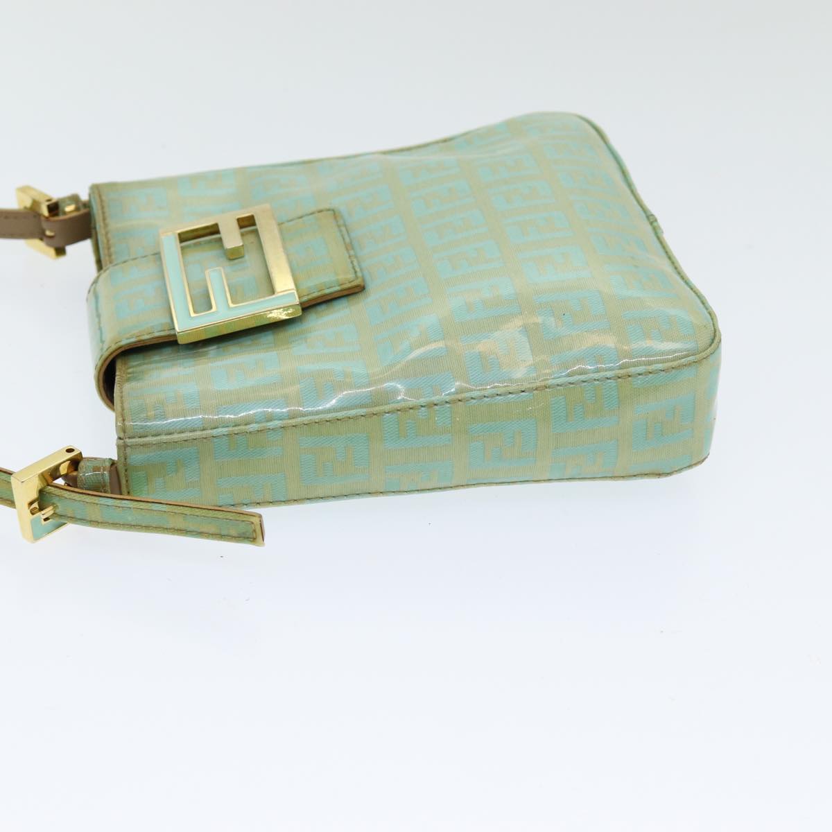 Luxury Fendi Zucchino Canvas Mamma Baguette Hand Bag Enamel83669
