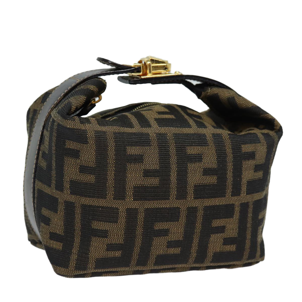 Luxury Fendi Zucca Canvas Hand Bag Brown Black83670