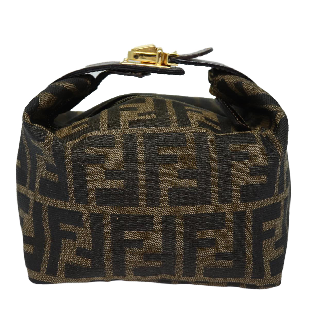 Luxury Fendi Zucca Canvas Hand Bag Brown Black83670